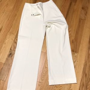J Lo winter white cuffed trousers pants